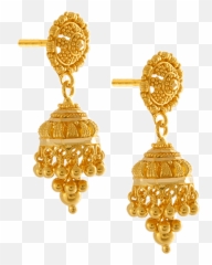 Gold Earrings Png - Gold Ear Ring Png,Gold Earring Png